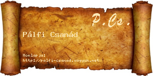Pálfi Csanád névjegykártya